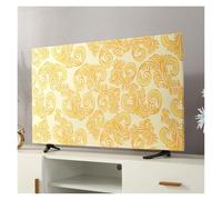 Universal Hanging TV Dust Cover for 43 50 55 65 Inch Screens, Soft Fabric Anti-Dust Protector for Household LCD LED Flat Screen Televisions, Wall Mounted Accessory(Auspicious Gold,19 inches)