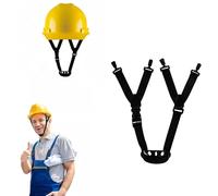 Universal Hard Hat Chin Strap Safety Construction Elastic Strap Detachable Sling for Helmet Lower Jaw - Compatible with Most Hard Hats on The Market (1, Black)