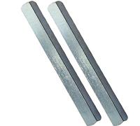 Universal Hardware 8mm x 130mm Door Handle Spindle Bar, Pack of 2 - Plain Square Solid Steel Replacement Spindle with Silver Zinc Finish for UPVC, Wooden & Composite Door Handles and Window Handles