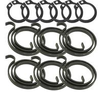 Universal Hardware Door Handle Spring & Circlip Repair Kit, Pack of 6 Sets - 2.5 Turn 3mm Extra Heavy Duty Metal Coil Springs with Matching Circlips, Composite & Industrial Door Repair Parts