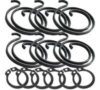 Universal Hardware Door Handle Spring & Circlip Repair Kit, Pack of 6 Sets - 2 Turn 2mm Metal Coil Springs with Matching Circlips for Lever Handles, UPVC, Composite & Internal Door Repair