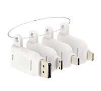 Universal HDMI Adapter Ring Kit with Security Loop-4K USB C, Displayport,Mini DP, Mini HDMI to HDMI Office Video Converter. Four Adapters with Key Security loop.Universal HDMI Adapter Kit, HDMI Ring