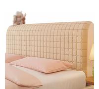 Universal Headboard Slipcover - Elastic Padded Dustproof Cover for Double/Single Size Beds - All-Inclusive Stretchy Khaki Protector (150cm)