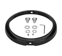 Universal Headlight Mounting Ring, CNC Aluminum Alloy LED Headlamp Mount Bracket for Motorcycle, Rust - Proof Lightweight Fixture with Standard 195mm Outer Diameter for All (Black)