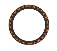 Universal Heaps of Orange Monarch Butterflies Print Steering Wheel Cover – Breathable Car Steering Wheel Cover for Cars, Trucks, SUVs, and ATVs