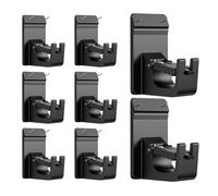 Universal Heavy Duty Curtain Rod Brackets, No Drill Curtain Rod Brackets with Adhesive & Invisible Nail, 30+LB Load Curtain Rod Holders, Damage Free Curtain Rod Hooks for Wall, Bathroom, Kitchen 8PC