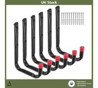 Universal Heavy Duty Garage Storage Utility Wall Mount Hooks 6 Pack