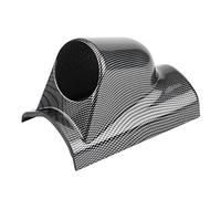 Universal Heavy Duty Racing Sport Meter Gauge Pillar Mount Pod Holder Bracket, Single Dual Triple 2 Inch Gauge Holder for Auto Truck Boat Motorcycle with Carbon Fiber (Single Hole)