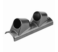 Universal Heavy Duty Racing Sport Meter Gauge Pillar Mount Pod Holder Bracket, Single Dual Triple 2 - Inch Gauge Holder for Auto Truck Boat Motorcycle, Carbon Fiber ABS Plastic (Double Hole)