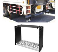 Universal Heavy Duty Truck Step, Rubber Steps for Trucks to Mitigate Off-Road Impact, Hot Dipped Galvanized Steel Semi Trailer Cable Step, Commercial Truck Accessories with 14" Wide x 10" Tall