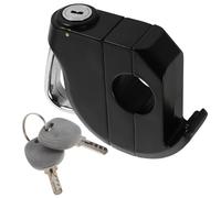 Universal Helmet Lock for Motorcycle Handlebar, Black Alloy | Security Hook for Scooters and Bikes, Space Saving Design, Urban Riding Use, Rain Weather Ready