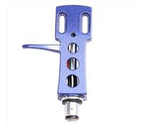 Universal HiFi DJ LP Turntable Headshell Mount Aluminum Alloy Chrome Plated 4PIN Connector Includes Wires Blue