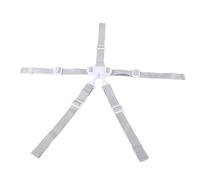 Universal High Chair Baby Security Belt, Adjustable 5 Point Harness Baby Safety Strap Belt with Buckle for Stroller Pushchair (White Button 5-Point Strap)