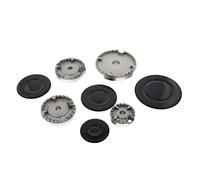 Universal Hob Burner and Cap set Includes 1 x Large 2 x Medium 1 x Small For Beko Flavel Leisure and many more