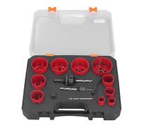 Universal Hole Saw Kit, 10 - Piece HSS Hole Cutter Set for Metal Wood Plastic, 3/4in to 2 1/2in Power Drill Accessories with Hex Wrench and Thread Converter, Fast Cutting and Durab