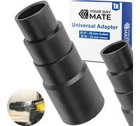 Universal Hoover Adapter, 1 Piece, Black, Compatible with Bosch, Makita, Kärcher, etc., 4-Stage with Ø 41-26 mm Outside, Ø 35-22 mm Inside, Reducer Hose Adapter, Hoover Adapter