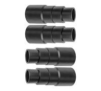 Universal Hoover Adapter, 4 Pieces, Black, Compatible with Bosch, Makita, Kärcher, etc., 4-Stage with Ø 41-26 mm Outside, Ø 35-22 mm Inside, Reducer Hose Adapter, Hoover Adapter