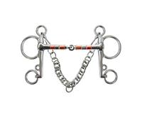 Universal Horse Bit Horse Bit Training Equestrian Equipment Chewing with Curb Chain All Purpose Snaffle(127mm)