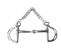 Universal Horse Bit Three Step Type Brake Bit for Riding Horses Snaffle Horse Training(125mm)