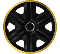Universal hub cap 16'' NRM Fast Lux black-gold 1 piece wheel trim