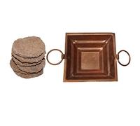 Universal Hub® Copper Havan Kund Agnihotra Pooja Kit Handicrafts Copper Pyramid Diwali Pooja, Hawan, Temple Mandir Decoration Meditation Set Hindu Figure Hindu Rituals Spiritual Gifts
