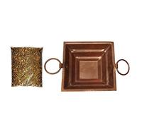 Universal Hub® Copper Havan Kund for Pooja Agnihotra Kit Hindu Goddess Religious Havan Samagri Copper Pyramid Mini Kund Diwali Pooja, Hawan, Temple Mandir Decoration Buddha Figure Spiritual Gifts