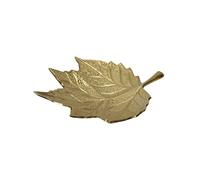 Universal Hub Golden Leaf Tray Trinket Dish Table Showpiece Brass Items Indian Traditional Decorations Creative Accessories Stylish Storage Ring Bowl Jewelry Organiser Festival Gifts