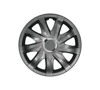 Universal Hubcap 15 Inch NRM Drift Graphite 4 Pieces Weather Resistant