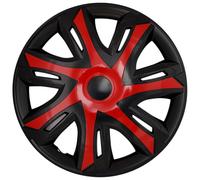Universal hubcap NRM N-Power bicolor 1 piece wheel trim (Black and Red, 15")
