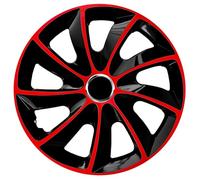 Universal hubcap' NRM Stig Extra 1 piece wheel trim (Black-red, 15")