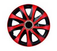 Universal Hubcaps 14 Inch Set 4 NRM DRIFT Red Black
