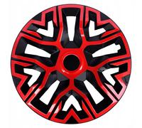 Universal Hubcaps 14'' NRM The Best Bicolor Red-Black 4 Pieces High Quality