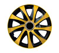 Universal Hubcaps 15 Inch NRM Drift Gold Black Set of 4