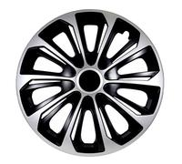 Universal Hubcaps 16 Inch Black Silver 4pcs NRM STRONG