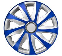 Wheel Covers 16 Inch Universal NRM Blue Silver Set of 4 Drift Extra