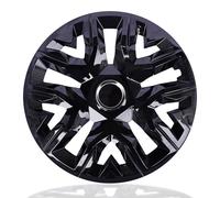 Universal hubcaps NRM Perfecto lacquered 4 pieces wheel trims (Black, 15")