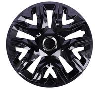 Universal hubcaps NRM Perfecto lacquered 4 pieces wheel trims (Black, 16")