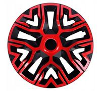 Universal hubcaps NRM The Best Bicolor 4 pieces wheel trims (Red and black, 14")