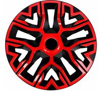 Universal hubcaps NRM The Best Bicolor 4 pieces wheel trims (Red and black, 16")