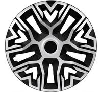 Universal hubcaps NRM The Best Bicolor 4 pieces wheel trims (Silver and black, 16")