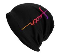 Universal Hunting Trapper Hat Faith Jesus Vertical Cross Religious Knit Hat Warm Knitted Beanie Cap for Fishing, Jogging, Couples Gifts