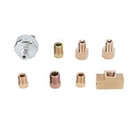 Universal Hydraulic Brake Light Switch Kit Includes 2-3/8in Tube Nut, 2-1/4in Tube Nut, 2-3/16-1/4in Adapter, Car General Brake Modification Kit, Suitable for 3/16 or 1/4 Inch Line