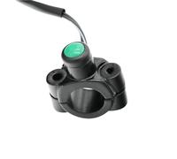 Universal Ignition Terminate Switch Motorcycle 22mm Handlebar Switches Mount Headlamp Power Start Kill Fog Light Button Handlebar Switch Motorcycle Start Stop Button(Green Self-return)