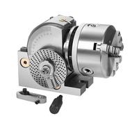 Universal Indexing Head for Milling Machine, 4/5/6 Inch Chuck, Vertical Horizontal Precision Dividing Head 1:40 Ratio with 3-Jaw Chuck and Tailstock