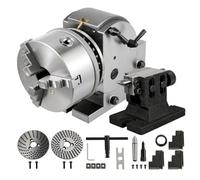 Universal Indexing Head for Milling Machine with Tailstock and Dividing Plates, Reduction Ratio 1:40, 125mm/5in Chuck, for Vertical and Horizontal Milling Applications