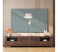 Universal Indoor TV Cover Modern Simple Dustproof Protector for 32-80 Inch Soft Polyester Fabric Decorative Cover for Living Room, Bedroom, Home Theater Monitors-flower2||80inch