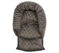 UNIVERSAL Infant Baby Toddler car seat , stroller head support pillow - Soft MINKY/ Fleece (charcoal)