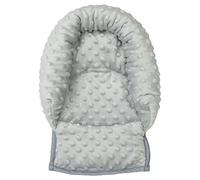 Universal Infant Baby Toddler car seat, Stroller Head Support Pillow - Soft Minky/Fleece (Light Grey)