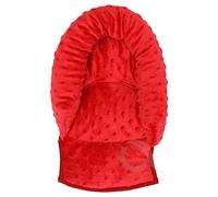 Universal Infant Baby Toddler car seat, Stroller Head Support Pillow - Soft Minky/Fleece (red)