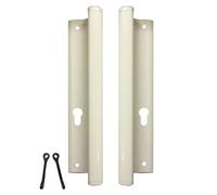 Universal Inline Patio Door Handles 242mm Screw Fix White